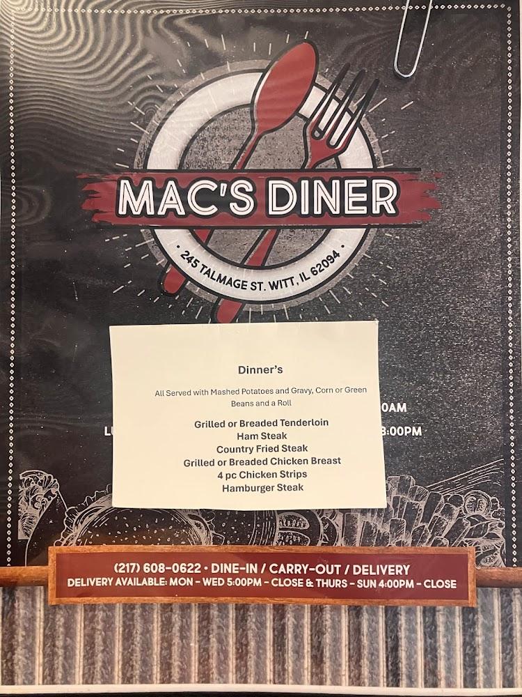 Mac's Diner Menu image 4
